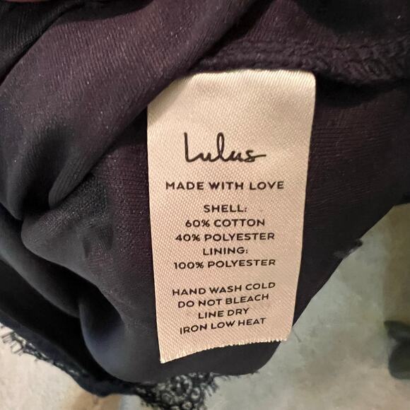 Lulus Women's Navy Blue Lace Shift Dress Size Large Wedding Guest Special Event - Picture 9 of 10